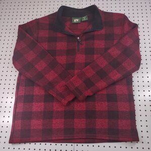 Stillwater Supply Co. Buffalo Plaid Fleece Pullover, Size XL